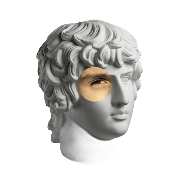 Sculpted face art representing craftsmanship